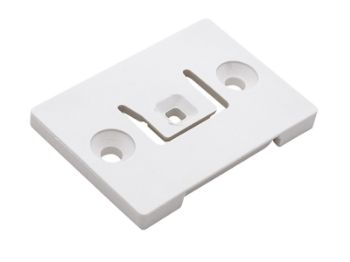 Bilde av Festeplate plast hvit 39x55mm 2 stk.