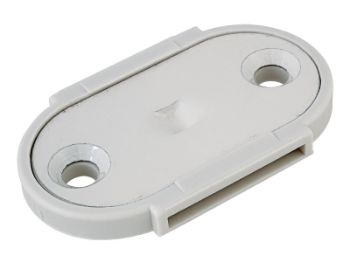 Bilde av Festeplate stål hvit 39x65mm 2 stk.