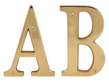 Bilde av Bokstav messing polert 150mm