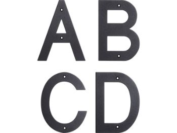 Bilde av Husbokstav rustfritt svart 150mm