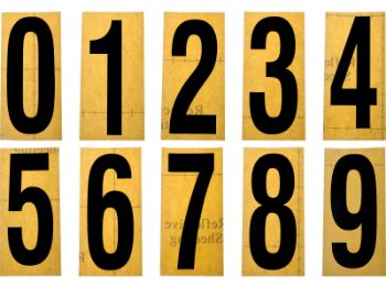 Bilde av Husnummer svart folie selvklebende 100mm