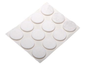 Bilde av Møbelfilt selvklebende hvit Ø38 4 stk.