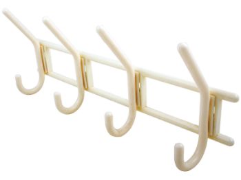 Bilde av Knaggrekke - 4 plast/hvit 363x146mm