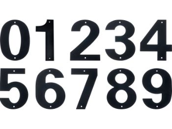 Bilde av Husnummer rustfritt svart 200mm