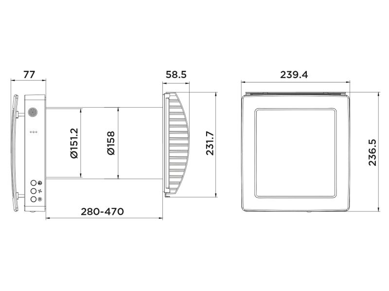 Bilde av EVR-160X WiFi romventilator med varmeveksler