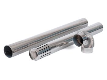 Bilde av Tilbehørssett rør 3 deler rustfritt stål Ø100mm